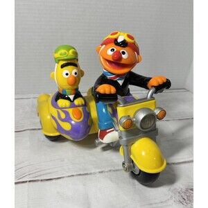 Vintage 2000 Mattel Bert and Ernie Revin Sounds Motorcycle Sesame Street WORKS